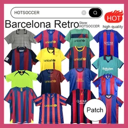 Retro Barcelona camisas de futebol 96 97 98 99 100º clássico maillot de foot RIVALDO RONALDO GUARDIOLA RONALDINHO 05 06 08 09 10 11 14 XAVI MESSIS camisa de futebol hotsoccer