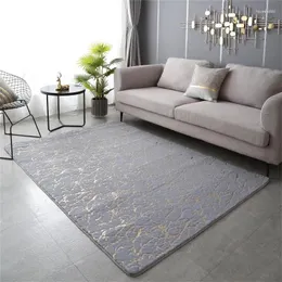 Teppiche Kunstpelz Teppich für Wohnzimmer Beistelltisch Weiß Gold Marmor Flauschiger Teppich Luxus Badezimmer Matte Nachttisch Schlafzimmer