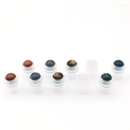 Storage Bottles 7 10mm Natural Gemstone Roller Ball Fit Thin Glass 1ml 2ml 3ml 5ml Perfume Vial Essential Oil Roll On Accessories X 500