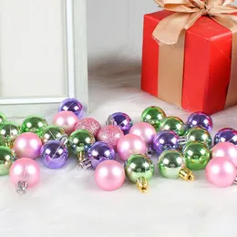 Party Decoration 36pcs 3cm Plastic Christmas Balls Noel Navidad Classic Xmas Hanging Tree Pendants 2024 Dekorationer för hemmet