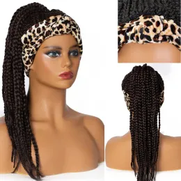 Perucas perucas perucas na Europa America e África Dirty Braid Wigs Ponytail Ponytail Plait Chemical Fiber Band Band Wig Fabricantes de Capfe