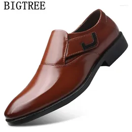 Dress Shoes Mens Formal Men Business Oxford Leather Loafers Chaussure Homme Mariage Classique