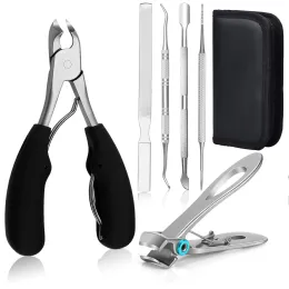 Kits 6pcs/conjunto Manicure Tools Kit Pedicure Clipper Cutter Cutter Set Cuticul Scissors Cutícula encravada Correção da unha da unha de correção