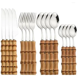 مجموعات أدوات Flatware Zoseil 4/6SET أدوات المائدة أدوات المائدة مجموعة المائدة الخيزر