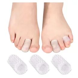 2024 2pcs Silikongel Little Zehenrohrhaar Blasen Korrektor Pinkie Protektor Gel Bunion Zehen Fingerschutz Gel Ärmel für kleine Zehen