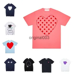 Mens T-shirts Summer CDGS T-shirts CDGS Play T Shirt Commes Short Sleeve Womens des Badge Garcons broderier Comes Heart Red Love Shirt Al Al