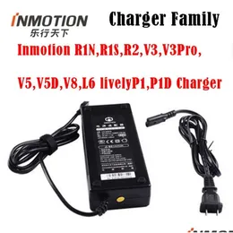 Scooter Parts Accessories Orignal Charger för InMotion R1N R1S R2 P1 V3 V5 V8 L6 Lively P1D Electric Accessaries291C8165743 Drop D DHDyn