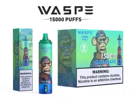 Hızlı Nakliye AB Sıcak Satış Waspe 15k Puf Vapes Tornado Dijital Vaper 15000 Puff 15k Şarj Edilebilir Vape Tek Kullanımlık RM 12K Puflar Buhar Pod Pen