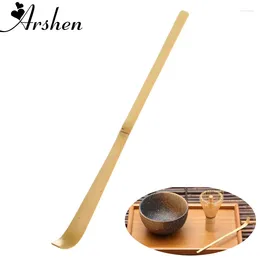 Colheres de chá arshen 18cm artesanal bambu chashaku matcha colher retro japonês verde cerimônia varas ferramenta