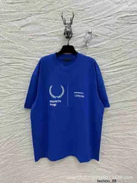 Projektant poprawna wersja Chaojia B World Grain Alphabet Print z krótkim rękawem INS duża 200 kg Chaopai T-shirt dla mężczyzn i kobiet 2arv