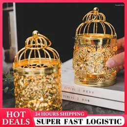 Ljusstakare fågelburet ljusstake ornament europeisk hushållshusin dekoration bärbar hög kvalitet