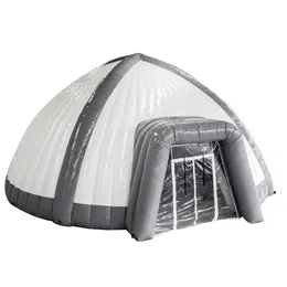 Özelleştirilmiş Oxford 12m 39.4ft Dia Dev Etkinlik Şişirilebilir Seyahat Çadırı Mountain Camping Sergisi Igloo Dome Seçe Çadır Hareketli Ev Fireproof