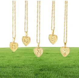 Modische vergoldete Herz-Alphabet-Anfangshalskette für Frauen, Buchstaben-Halskette, Schmuck. 51228166994252
