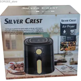 Air Fryers Silber Crest 4L große Kapazität Food Grade Professionelle ölfreie Luftbraten Elektrische Frittierfräter Y240402