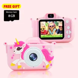 Kids Digital Camera Campics Multifunctions Calcon Case Micro Toy Lanyard Child Selfie Portable Toddler Video USB Holiday Gifts 240319