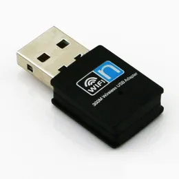 Adaptery sieciowe 300 Mb / s USB Adapter Wi-Fi RTL8192 Chipset 2.4 GHz 300M bezprzewodowy odbiornik Wi-Fngle Karta Wi-Fngle na PC Laptop Dostawa Kompet Oth5i