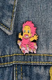 Nette kleine Cartoon Hübsches Mädchen Lustige Emaille Broschen Pins für Frauen Kinder Demin Hemd Dekor Brosche Pin Metall Kawaii Abzeichen mode J1331095