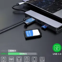 USB C 3.1ラップトップハブタイプCからHDMI互換4K TF SDカードリーダーUSB3.0 USB2.0 MACBOOK AIR PRO M1 DOCK用MINIアダプター
