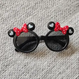 Niedliche Cartoon-Bowknot-Sonnenbrille für Mädchen, Kinder, Kinder, Sonnenschutzbrille für Klettern, Outdoor-Sportarten