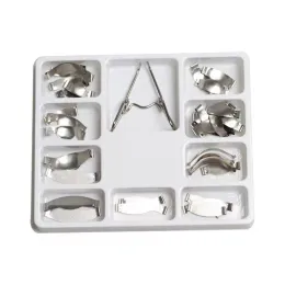 100 pezzi/scatola Sistema a fascia dentale Sistema dentale matrette contornate con estrazione in metallo kit full anello anello di odonto