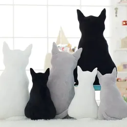 1pcs siluet kedi peluş hayvanlar yastık bebek oyuncakları 30 cm yumuşak doldurulmuş kedi yastık yenidoğan yastık bebek yatak çocuk oyuncakları