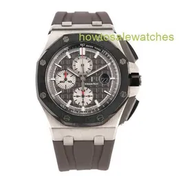 Последние наручные часы AP Royal Oak Offshore Series 26470IO Elephant Grey из титанового сплава, прозрачные мужские часы, модные часы для отдыха, бизнеса, спортивной техники