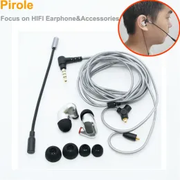 Acessórios diy ie900 no fone de ouvido alta fidelidade com fio para o telefone móvel universal mmcx jogo fone com cabo microfone