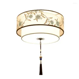 Lampki sufitowe chińskie lampę żyrandola sypialnia okrągła chinoiserie luminaire suppendu retro retro dom domowy studia