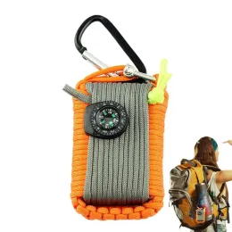 Survival Survival Kits Camp Fishing -Set -Taschen enthält Line Saw Saw Paracord Pin Return Pin Whistle Taschenlampe Wanderbeutel usw.