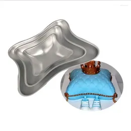 Bakformar 3 st/set diy hem kaka fondant mögel aluminium kudde stora bakprodukter tillbehör för köksverktyg dekoration