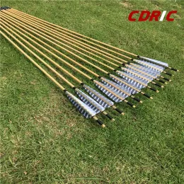 Arrow 6/12/24pcs Wooden Arrows 32 inch With Turkey Feather For 2570lbs Bows for Longbow Archery Shooting