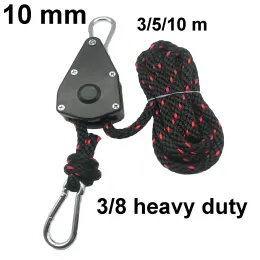 Tools 10mm 3/5/10m Tie Down Rope Heavy Duty Rope Hanger Camping Tent Rope Pulley Ratchets Kayak Canoe Boat Bow Stern