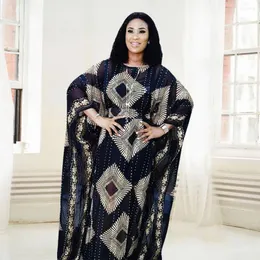 Abbigliamento etnico Design africano Abito Dashiki Fasciatura Abaya Maxi Bazin Abiti vintage a maniche lunghe a maniche lunghe Abiti da festa sexy da donna africani