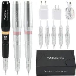 Armas PMU Machine caneta Profissional de maquiagem permanente sobrancelha sobrancelhas de pó de tatuagem Machine Microblading Dyeliner Lip Rotary Tattoo Kit