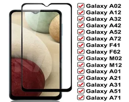 9D защитная стеклянная пленка для Samsung Galaxy A02 A12 A32 A42 A52 A72 F41 F62 M02 M12 закаленное стекло для Samsung A01 A51 A71 Scre3465684