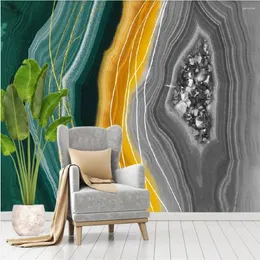 Wallpapers Custom 3D Murals Wallpaper For Living Room Walls 3 D Green Mabrle