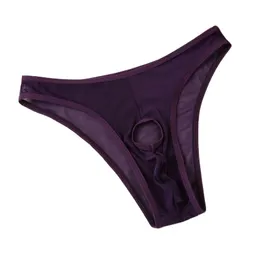 Sexiga underkläder Mäns sexiga perspektiv Underkläder Hög Stretch Gaze Vulnerability Dew JJ Briefs T-Pants Thongs