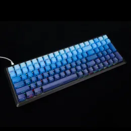 133 Key Moonrise PBT Double Shot Side-Lit MX Mechanical Keyboard 108 96 87 NJ80 84 68 64 61에 대한 백라이트 키 캡을 통과합니다.