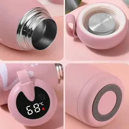 2024 320ml Thermos Cup 304 스테인레스 스틸 물병 온도 LED 디스플레이 열병 커피 진공 플라스크 차 우유 어린이 선물