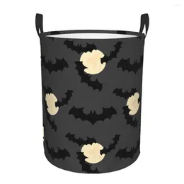 Wäschesäcke, faltbarer Korb für schmutzige Kleidung, Halloween-Mond-Fledermaus-Aufbewahrungskorb, Kinder-Baby-Home-Organizer