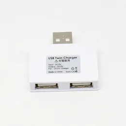 USB 2.0 Male a Twin Charger Dual 2 Porta USB Splitter Hub Conversor Carregamento de fios USB Plugue para laptop PC Durável