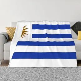 Blankets Flag Of Uruguay Blanket 3D Print Soft Flannel Fleece Warm Throw For Home Bed Couch Quilt