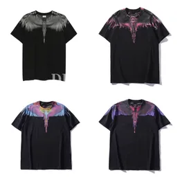 Marki mężczyzn Tops Summer Luksusowe tee uliczne list drukowana koszulka Hip Hop Streetwear Wings Designer Tops swobodne luźne krótkie rękaw dla nastolatków