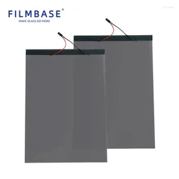 Fensteraufkleber FILMBASE Selbstklebende maßgeschneiderte PDLC-Folie Grau Smart Color Glas für Schiebetüren oder