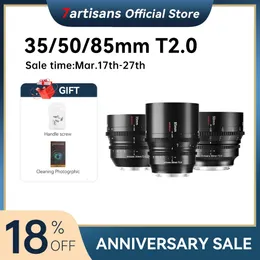 7artisans 35mm 50mm 85mm T20 ManUAl Focus Full Frame Cine Spectrum Lenses For E FX3 Leica TL SIGMA FP Z5 EOSR 240327