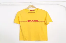 Venda de verão Mens camiseta Impressão DHL Publicidade Casal Roupas Amantes Camisetas Hip Hop Street Style5255156