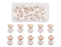 Parafuso prisioneiro rosa ouro coração amor brinco levantadores silicone orelha nozes costas para diy jóias brincos suporte descobertas acessórios 20pcs2263489