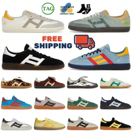 Ny ankomst handboll Spezial OG Trainers Casual Shoes Designer Wales Bonner Mens Womens Sneakers Consortium Cup Pony Leopard Silver Metallic Loafers Gratis frakt