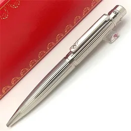 高品質のサントスシリーズCTメタルボールポイントペンシルバーストライプデソッグスタッタリーオフィスSchoo Supplies writing Smooth Ball Pens 240319