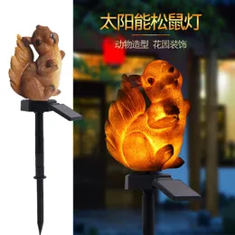 Solar Garden Lawn Light Resina Squirrel Golo